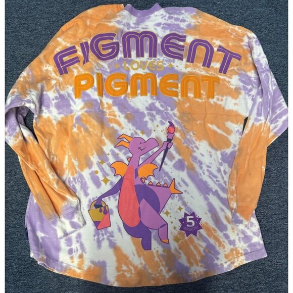 Disney World Epcot Festival of Arts 2021 Figment Tie Dye Spirit Jersey Adult XL - Picture 1 of 8